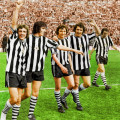 Team wearing Newcastle United 1974 shirt